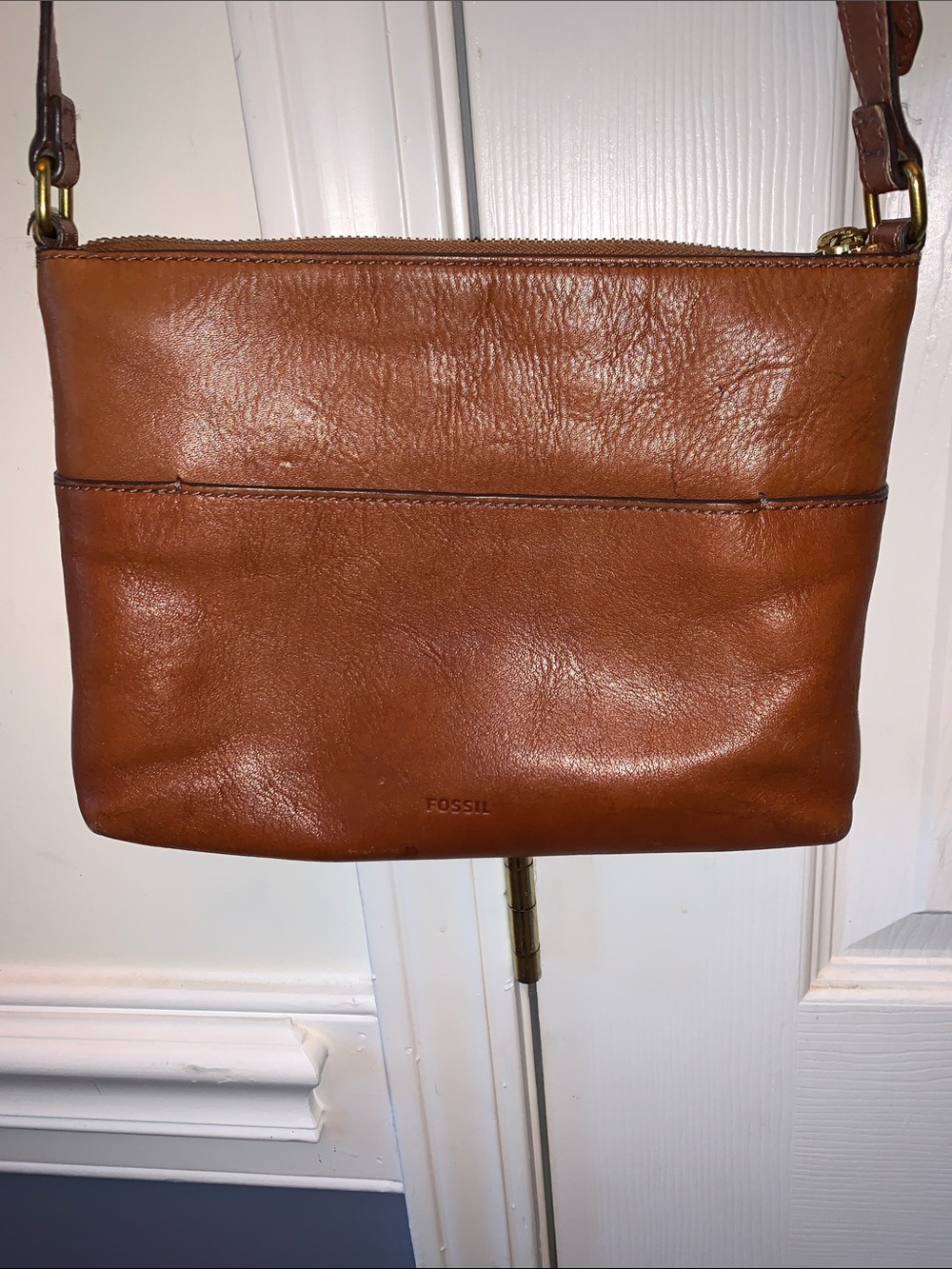 Leather fossil Crossbody